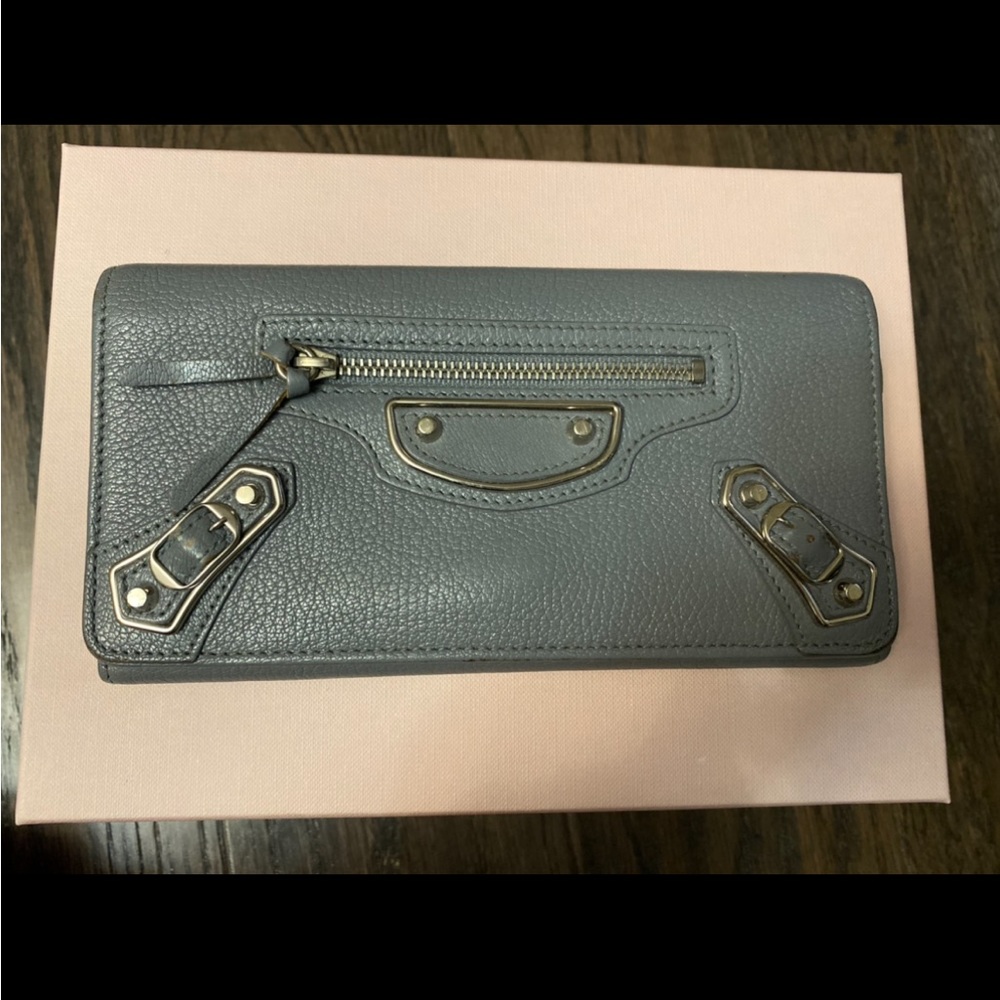 Balenciaga Motocross Classic Metallic Edge Wallet